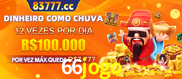 Banner do programa de recompensas Recomende para amigos do 66jogo, detalhando os bônus por convidar amigos, com prêmios que chegam a R$288.888.